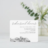 Anchorage Bruiloft Elegante repetitie Diner Informatiekaartje (Staand voorkant)