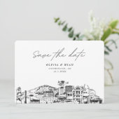 Anchorage Bruiloft Modern Save the Date Kaart (Staand voorkant)