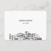 Anchorage Bruiloft Traditionele RSVP Maaltijd Opti Informatiekaartje (Achterkant)