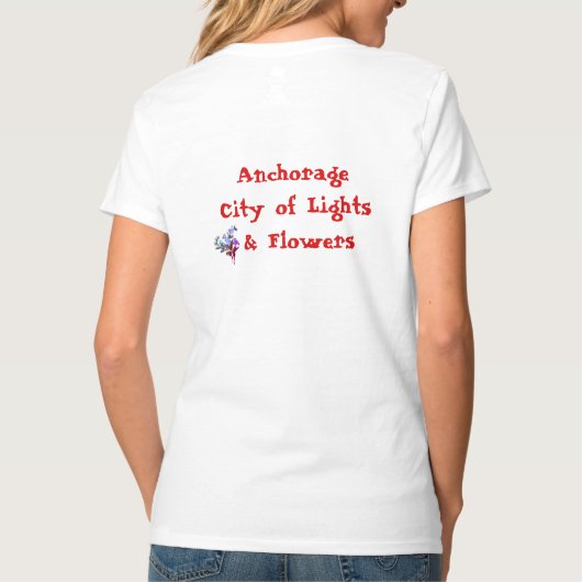 Anchorage City of Lights and Flowers T-shirt (Achterkant)