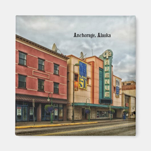 Anchorage Cityscape Magneet (Voorkant)