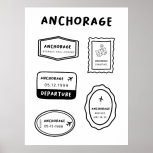 Anchorage - Reisstempel Collectie Poster