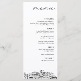 Anchorage Skyline Modern Wedding Dinner Menu
