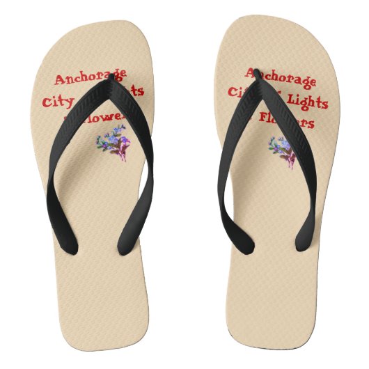 Anchorage Stad van Lichten en Bloemen Teenslippers (Voetbed)