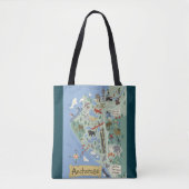 Anchorage stadsplattegrond Canvas tas (Voorkant)