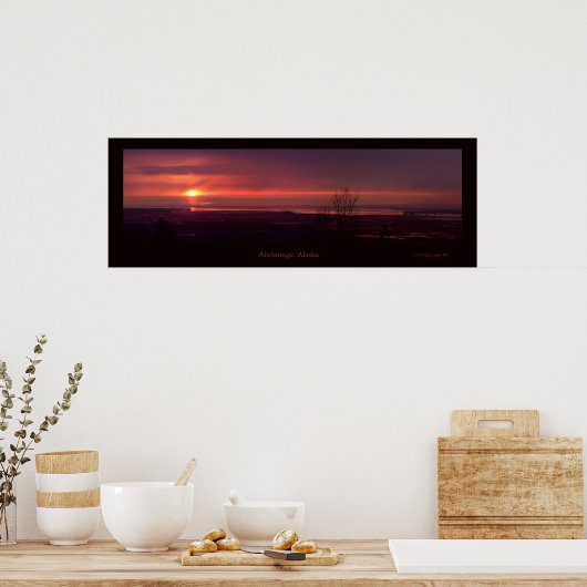 Anchorage Sunset Poster (Keuken)