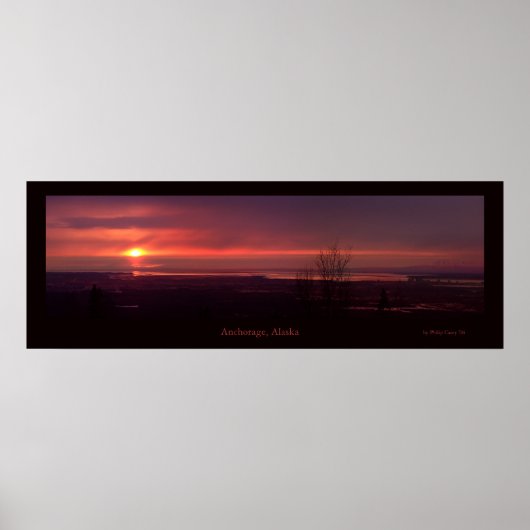 Anchorage Sunset Poster (Voorkant)