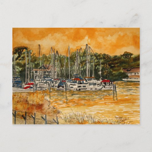 Anchorage Yacht Basin Marina Melbourne Florida Briefkaart (Voorkant)