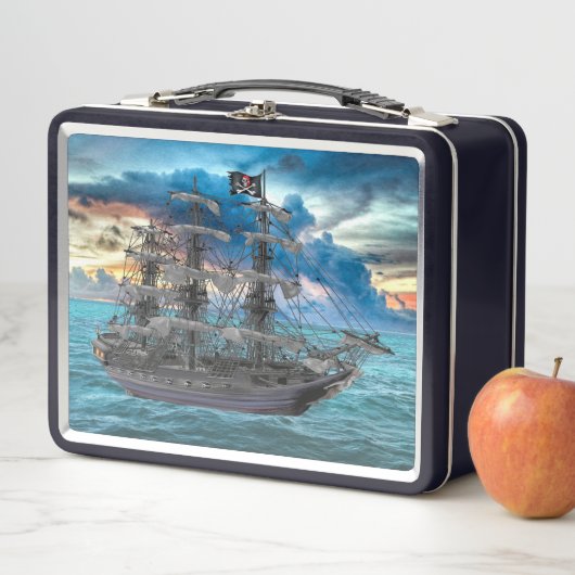 ANCHORED PIRATE SHIP OP SUNSET (In situ)