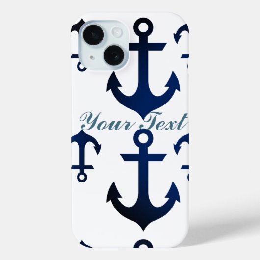 Anchors Ahoy Nautical Case-Mate iPhone Case (Achterkant)
