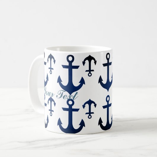 Anchors Ahoy Nautical Koffiemok (Voorkant links)