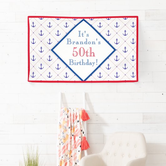 Anchors Away 50th Birthday Party Spandoek (Insitu)