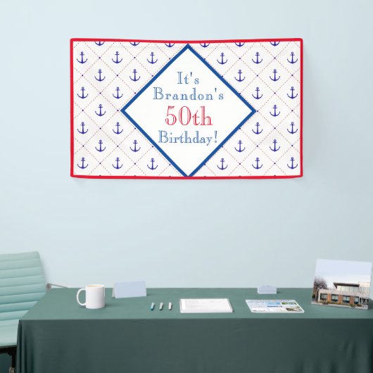 Anchors Away 50th Birthday Party Spandoek (Beurs)