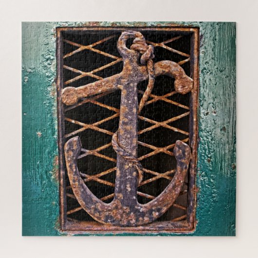 Anchor's Away - Antiek deur Italië - 20x20 - 676 p Legpuzzel (Verticaal)