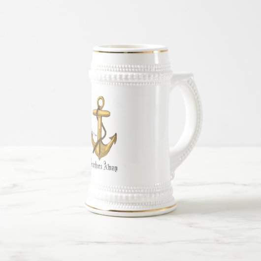 "Anchors Away" Beer Stein Bierpul (Voorkant rechts)