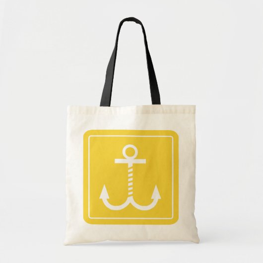 Anchors Away Budget Tas - Geel en wit (Voorkant)
