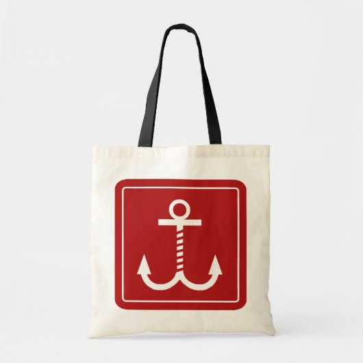 Anchors Away Budget Tas - Rood en wit (Voorkant)