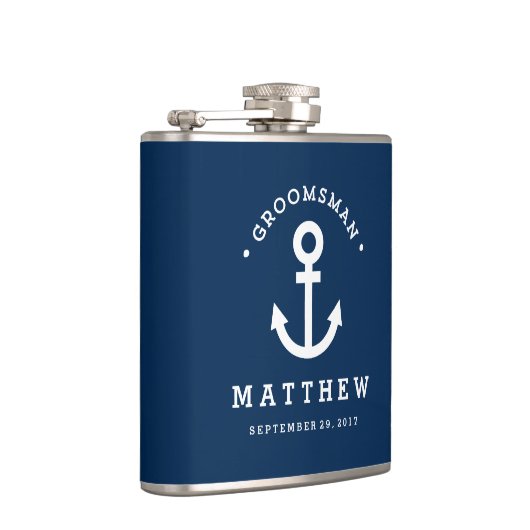 Anchors Away Groomsman Heupfles (Rechts)