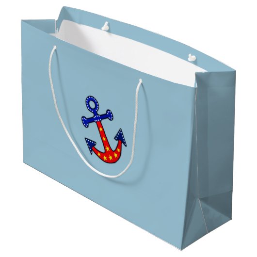 Anchors Away Groot Cadeauzakje (Achterkant Gekanteld)