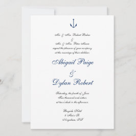 "Anchors away" huwelijksuitnodigingen Kaart