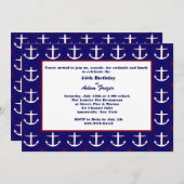 Anchors Away Invitation Kaart (Voorkant / Achterkant)