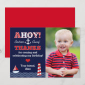 Anchors Away Nautical Photo Bedankt Opmerking (Voorkant / Achterkant)