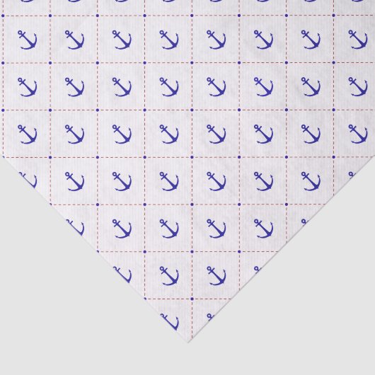 Anchors Away Red White Tissuepapier (Detail)