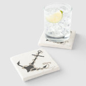 Anchors Away Stenen Onderzetter (Zijkant)