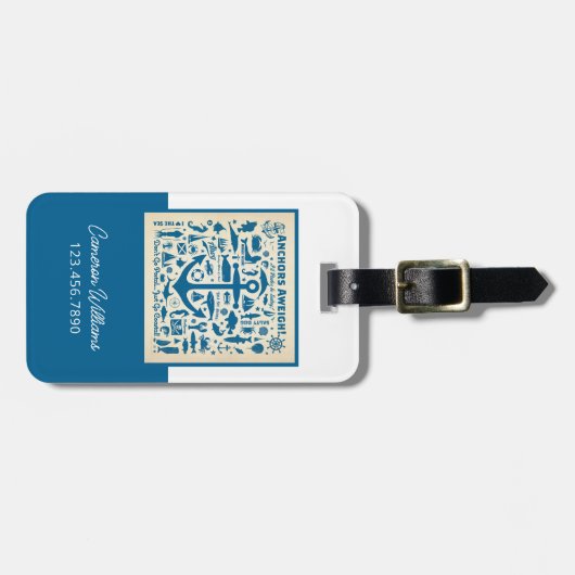 Anchors Aweigh. Bagagelabel (Voorkant horizontaal)