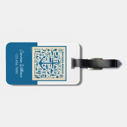 Anchors Aweigh. Bagagelabel (Achterkant horizontaal)