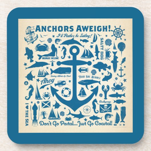 Anchors Aweigh. Bier Onderzetter (Voorkant)