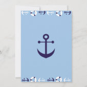 Anchors Aweigh Birthday Invitation Kaart (Achterkant)