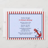 Anchors Aweigh Birthday Party Invitation Kaart (Voorkant)