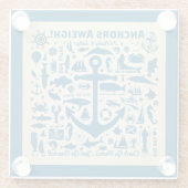 Anchors Aweigh. Glazen Onderzetter (Achterkant)