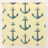 Anchors Aweigh Glazen Onderzetter (Voorkant)