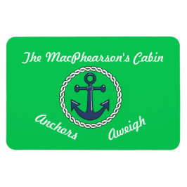 Anchors Aweigh Green Stateroom Deurmarkering Green Magneet