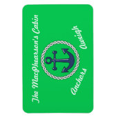 Anchors Aweigh Green Stateroom Deurmarkering Green Magneet (Verticaal)