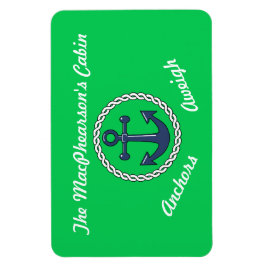 Anchors Aweigh Green Stateroom Deurmarkering Green Magneet