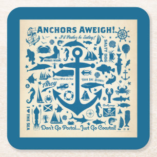 Anchors Aweigh. Kartonnen Onderzetters