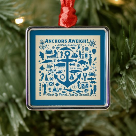Anchors Aweigh. Metalen Ornament (Boom)