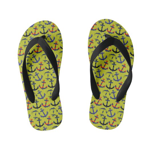Anchors Aweigh. Nautisch, Teenslippers van de Beac (Voetbed)