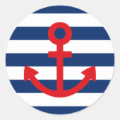 Anchors Aweigh Ronde Sticker (Voorkant)