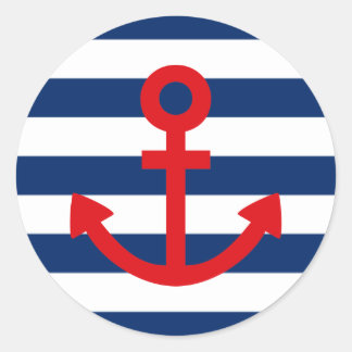 Anchors Aweigh Ronde Sticker
