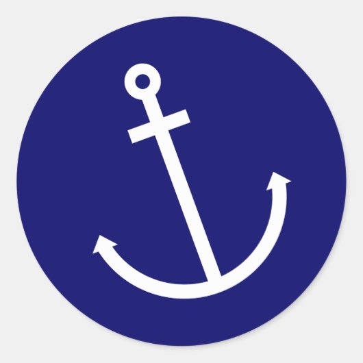 Anchors Aweigh Ronde Sticker (Voorkant)