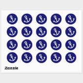 Anchors Aweigh Ronde Sticker (Vel)