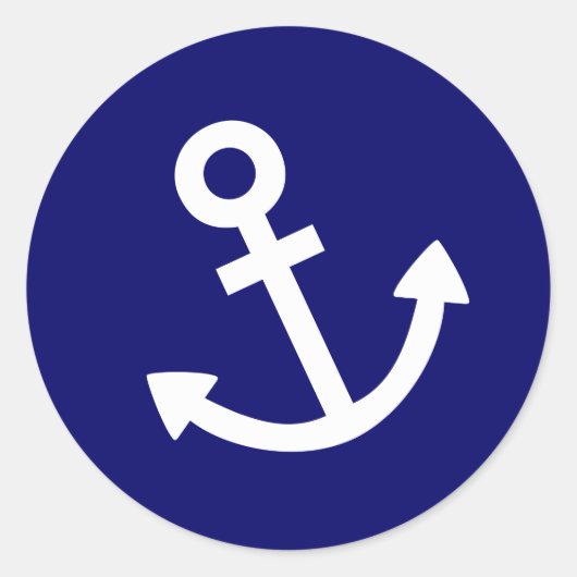 Anchors Aweigh Ronde Sticker (Voorkant)