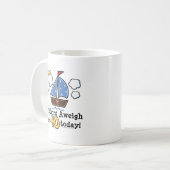 Anchors Aweigh Sailboat 40th Birthday Mok (Voorkant links)