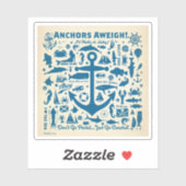 Anchors Aweigh. Sticker (Vel)
