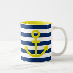 Anchors Aweigh Tweekleurige Koffiemok