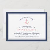 Anchors Aweigh | Uitnodiging tot Nautisch Baby sho (Voorkant)